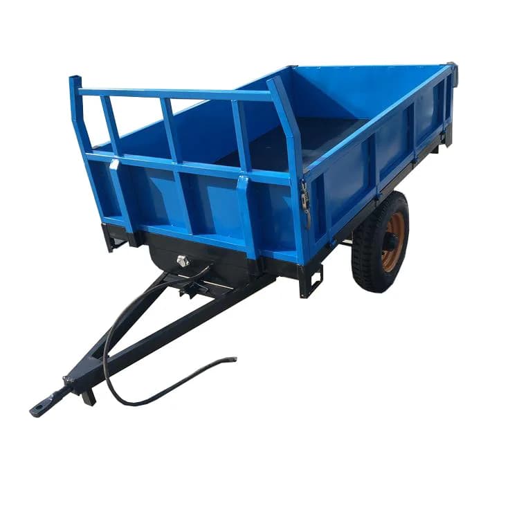 3 Tons Single Pumping Two Wheel Agricultural Tractor Farm Trailer